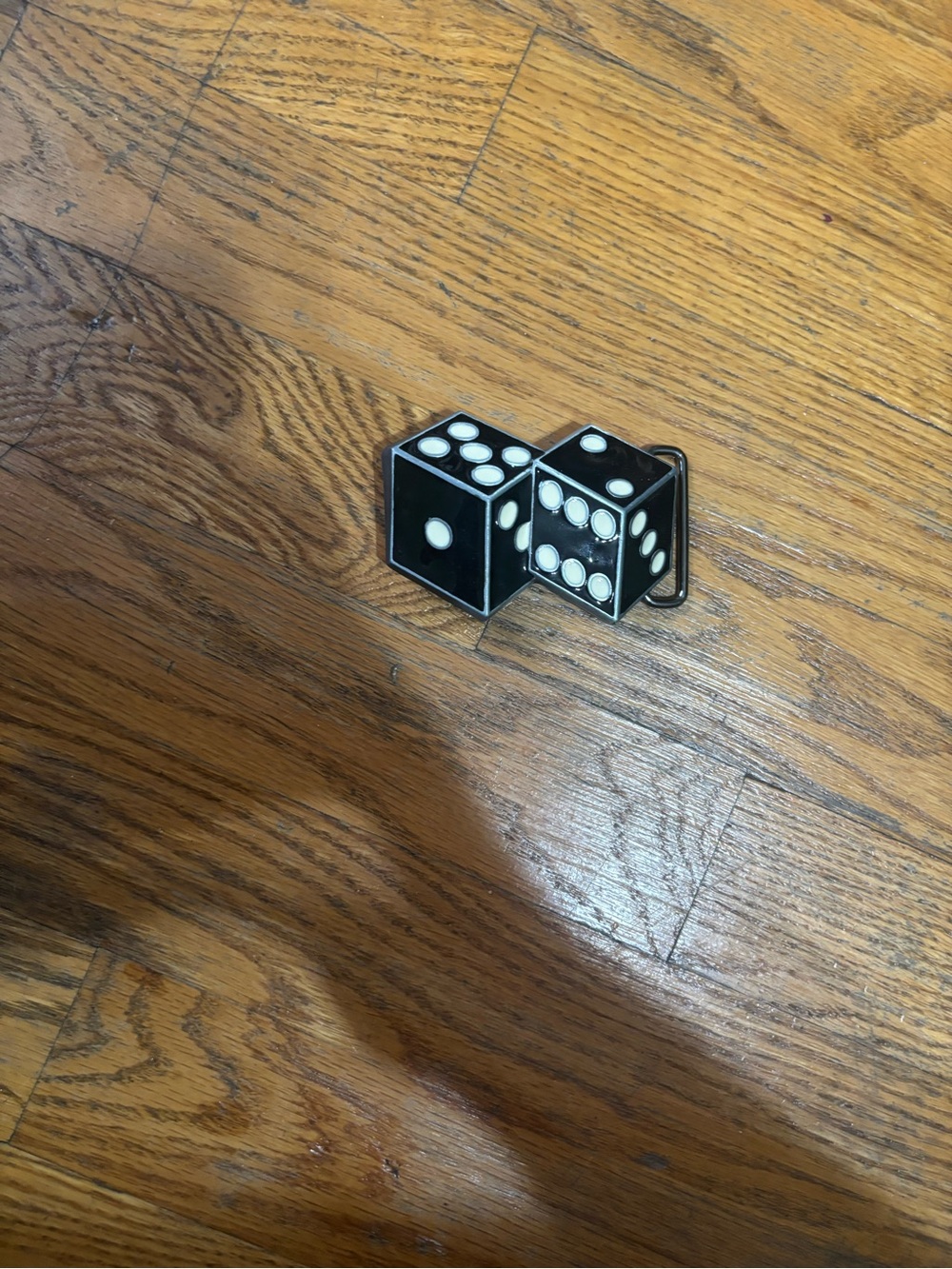 Rick Owens Black and White Dice Belt Buckle